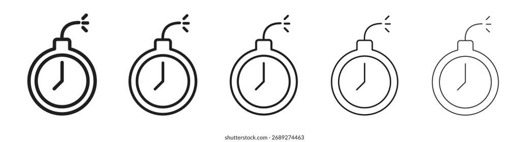 Icono de fecha límite Arte vectorial línea Ilustraciones colección
