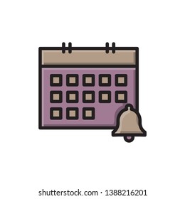 deadline icon vector filled outline design