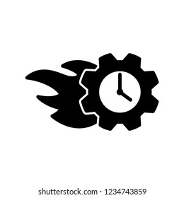 deadline icon, vector illustration