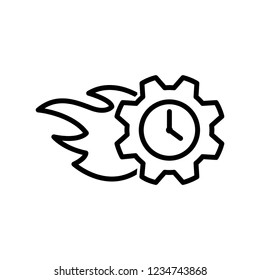 deadline icon, vector illustration