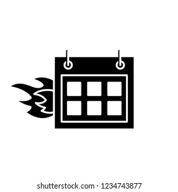 deadline icon, vector illustration