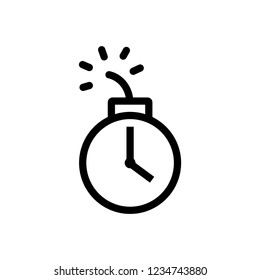 deadline icon, vector illustration