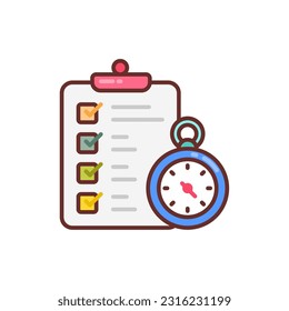 Deadline icon in vector. Illustration