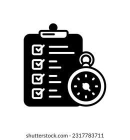 Deadline icon in vector. Illustration
