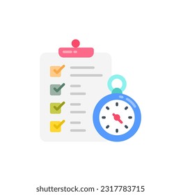 Deadline icon in vector. Illustration
