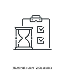 Deadline icon, Deadline vector illustration