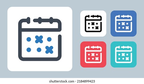 Deadline icon - vector illustration . Calendar, Deadline, Schedule, Timing, Date, Time, Plan, Day, month, appointment, event, line, outline, flat, icons .