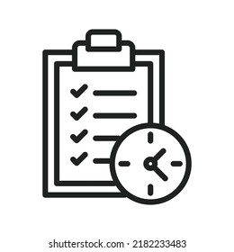 Deadline icon vector image. Can also be used for Project Management. Suitable for mobile apps, web apps and print media.