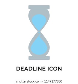 Deadline icon vector isolated on white background for your web and mobile app design, Deadline logo concept