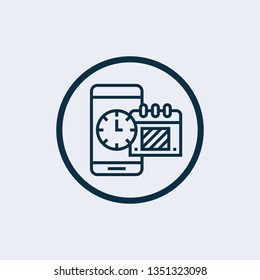 Deadline icon vector icon on white background. Deadline icon modern icon for graphic and web design.