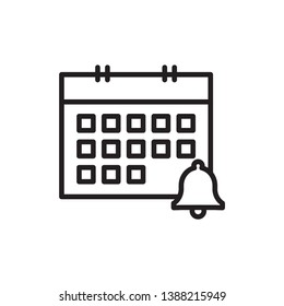 deadline icon vector outlinw style design