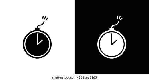 Silueta de Vector de icono de fecha límite para colección gráfica y de Diseño web