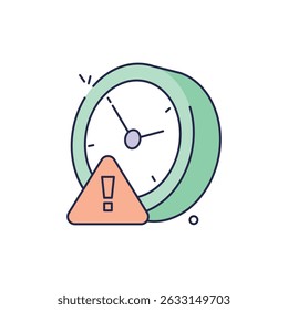 Icono de fecha límite Vector ilustración de stock