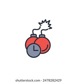 deadline icon. vector.Editable stroke.linear style sign for use web design,logo.Symbol illustration.