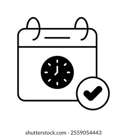 deadline icon with white background vector stock illustration