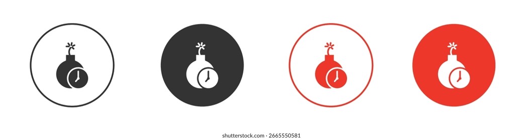 Iconos de fecha límite. Estilo de diseño plano. Símbolos de Vector de Diseño gráfico. 