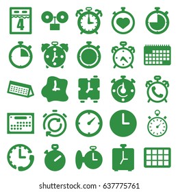 Deadline icons set. set of 25 deadline filled icons such as alarm, stopwatch, clock, wall clock, calendar