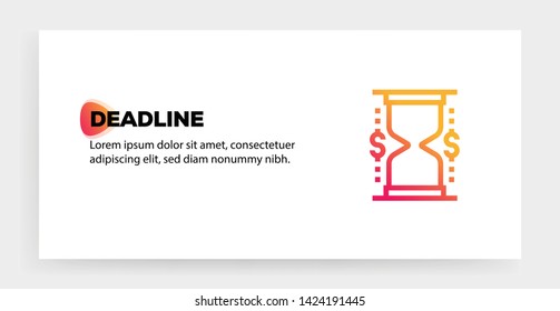 DEADLINE AND ILLUSTRATION ICON CONCEPT