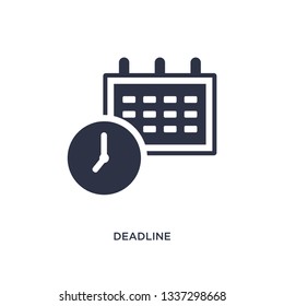 deadline isolated icon. Simple element illustration from creative pocess concept. deadline editable logo symbol design on white background. Can be use for web and mobile.