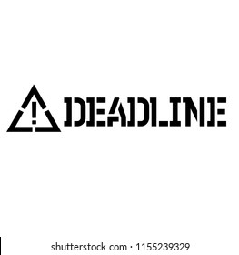 deadline label on white