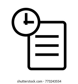  deadline Line icon