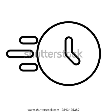 Deadline line icon design. Deadline thin black outline symbol vector illustration. editable stroke icon on transparent background.