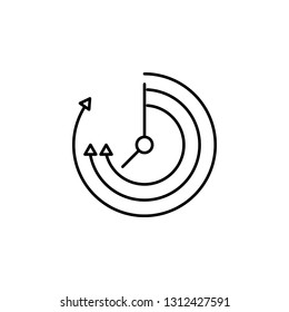 deadline, line icon. Simple thin line, outline vector of Business management icons for UI and UX, website or mobile application
