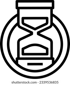Icono de línea de fecha límite - Icono único, vector