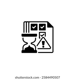 Deadline line icon. Universal creative premium symbol. Vector sign icon logo template. Vector illustration