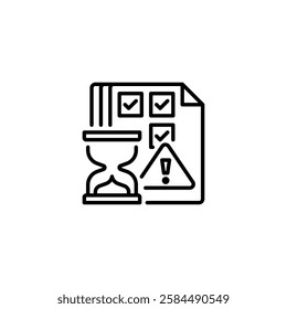 Deadline line icon. Universal creative premium symbol. Vector sign icon logo template. Vector illustration