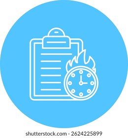 Diseño de icono de Vector de línea de fecha límite