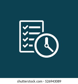 deadline list blank icon on blue background