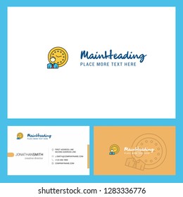 Deadline  Logo design with Tagline & Front and Back Busienss Card Template. Vector Creative Design