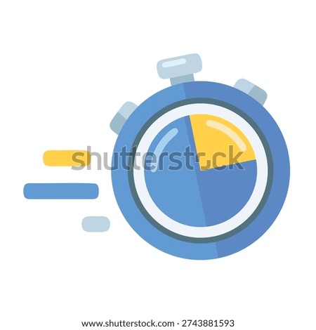 Deadline Looms Stopwatch Icon with Time Pressure and Urgency, Speed and Efficiency