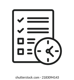 Deadline meet icon vector image. Can also be used for Project Management. Suitable for mobile apps, web apps and print media.