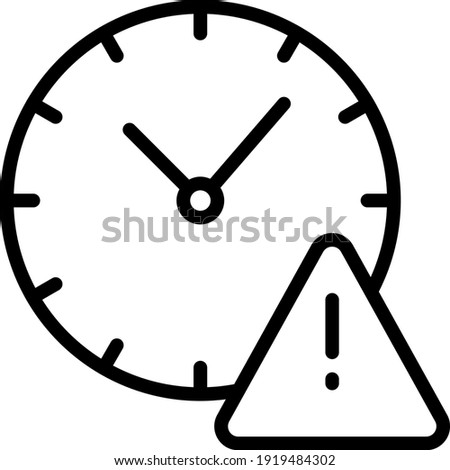 Deadline missed Concept Vector line Icon Design, postal service symbol on white background, physically transporting postcards and parcels Sign, Courier and Shipping Services Stock illustration