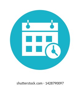 Deadline modern round icon on white background