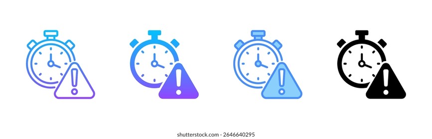 Conjunto de iconos de estilo múltiple de fecha límite