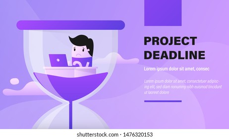 Deadline. Presentation Background with Concept Illustration.