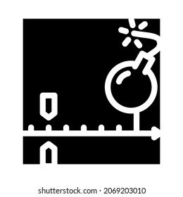 deadline project glyph icon vector.  sign. isolated contour symbol black illustration