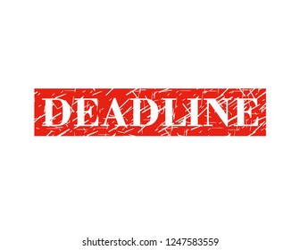 Deadline red stamp