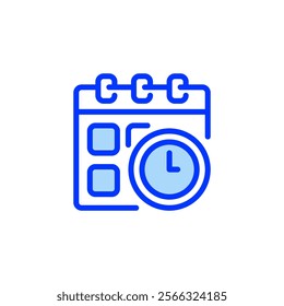 Deadline Reminder Filled Line Icon. linear style sign for mobile concept and web design. Outline vector icon.