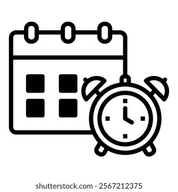 Deadline Reminder Icon Element For Design