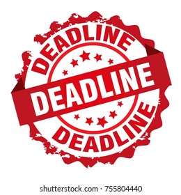 Deadline rubber stamp design