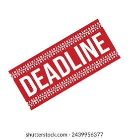 Deadline Rubber stamp Design art Illustration 