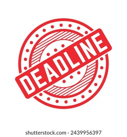 Deadline Rubber stamp Design art Illustration 