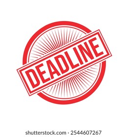 Deadline Rubber stamp design vector 