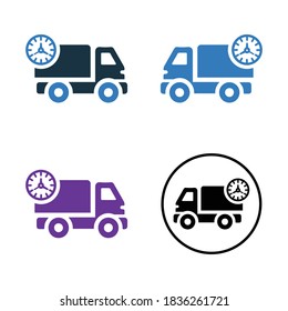 Fecha límite, icono de envío. Gráficos vectoriales