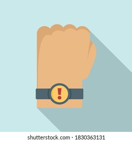 Deadline smartwatch notification icon. Flat illustration of deadline smartwatch notification vector icon for web design