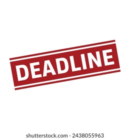 Deadline Stamp, Deadline Square Sign
